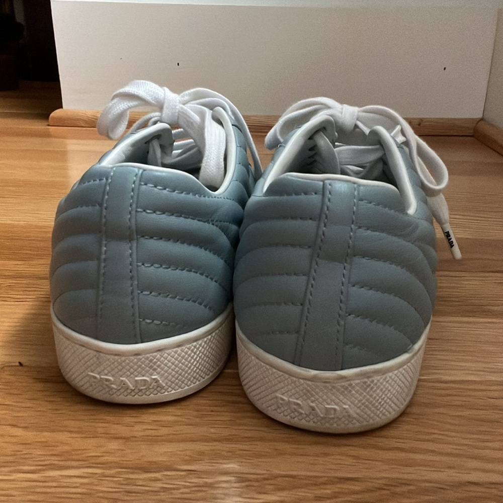Prada light blue leather sneakers - Picture 6 of 6